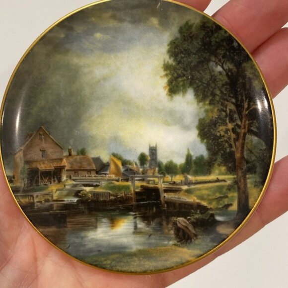 Crown Staffordshire, serrure et moulin Dedham par John Constable 3" - Picture 1 of 8